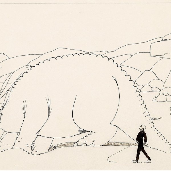 Winsor McCay, original drawing for Gertie the Dinosaur, 1914 (detail)